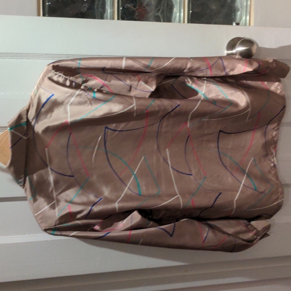 Vintage blouse with retro colour stripes, size 8 - Picture 4 of 7